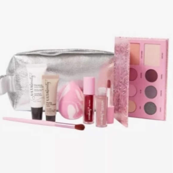 NWT Ulta 8 piece gift set with Silver Cosmetic Bag - Picture 3 of 4